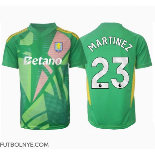 Camiseta Aston Villa Emiliano Martinez #23 Portero Primera Equipación 2024-25 manga corta
